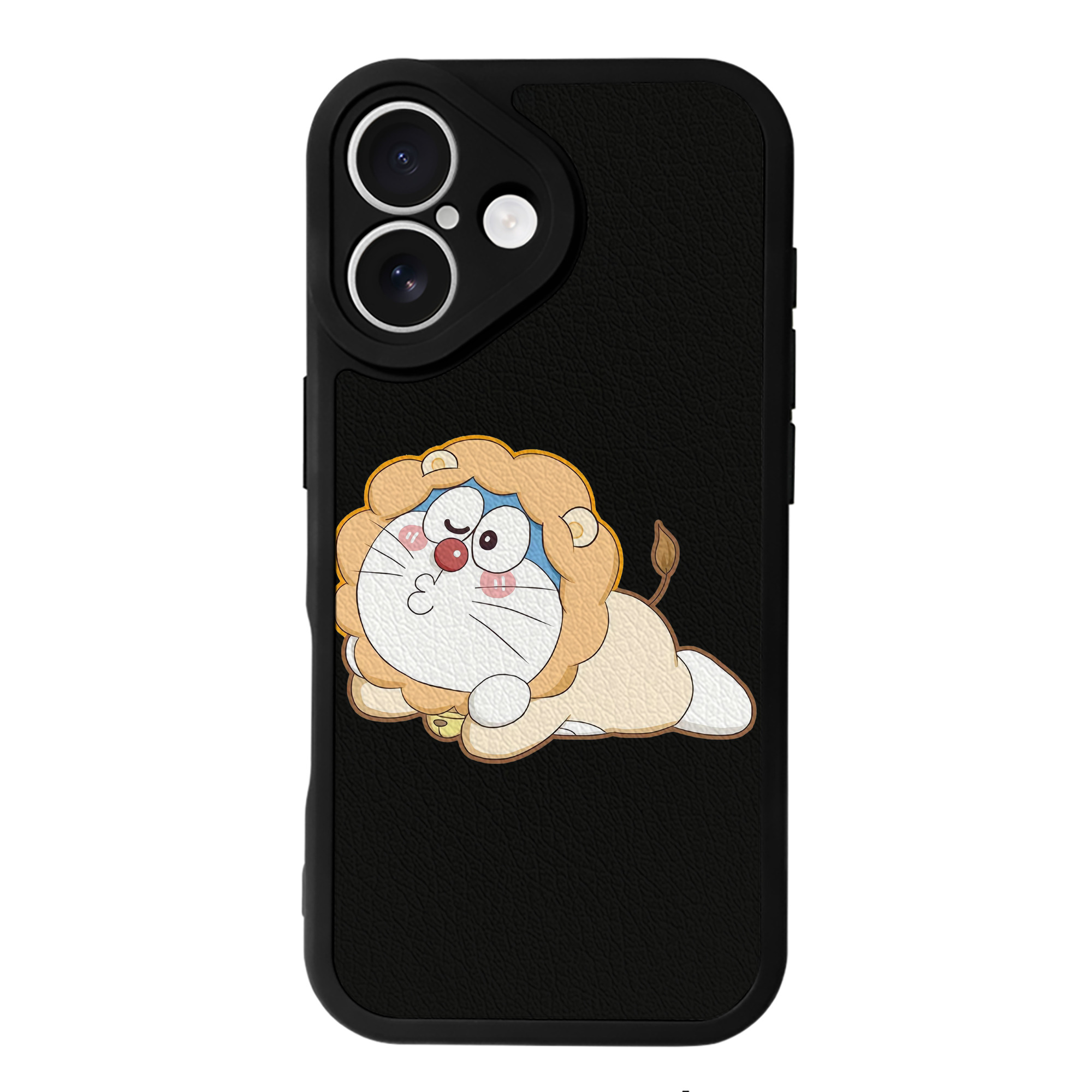 （画像用） ドラえもん Doraemon 【iPhone 16シリーズ対応】シリコンスマホケース（レザー調） 材質：シリコン